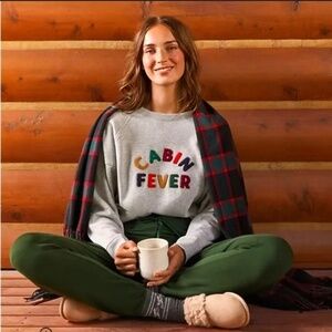 LOFT Lou & Grey Cabin Fever Fleece Sweatshirt, Heather gray, Size L